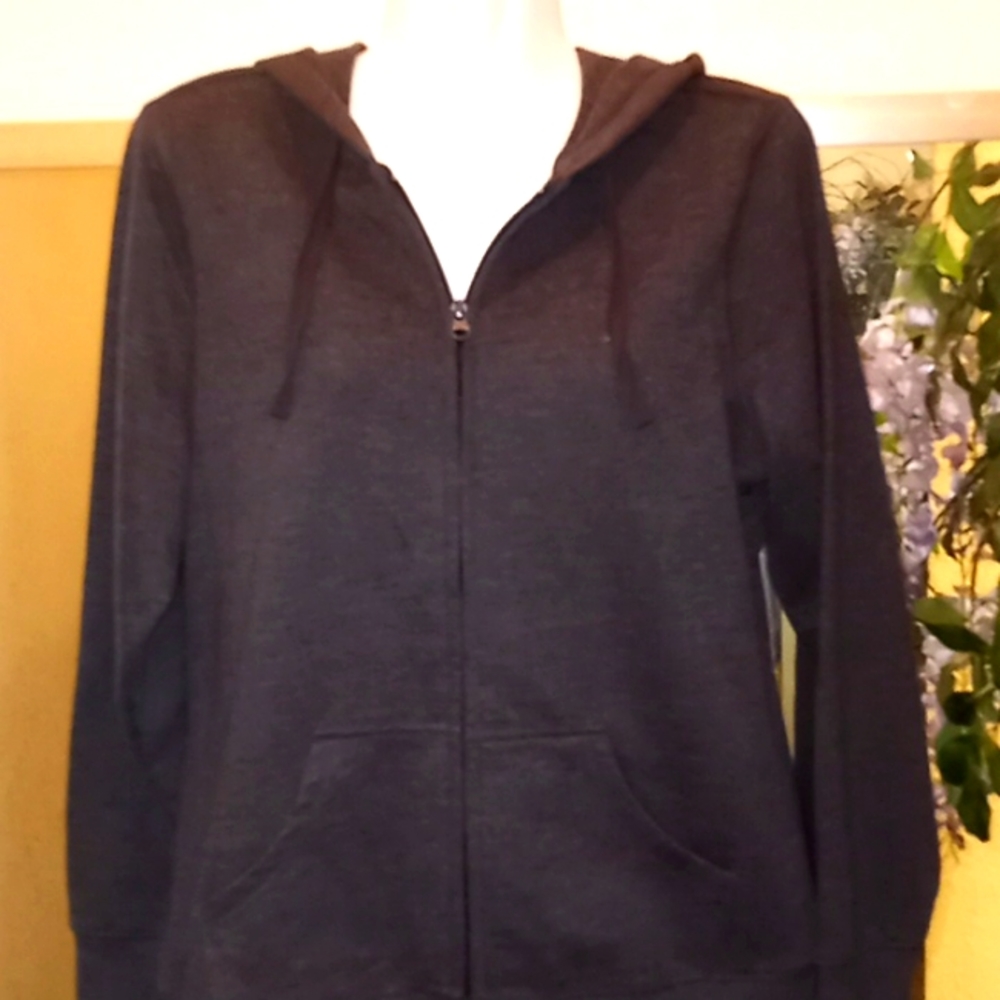 Made for Life Charcoal Hooded Zip up Jacket-#0121